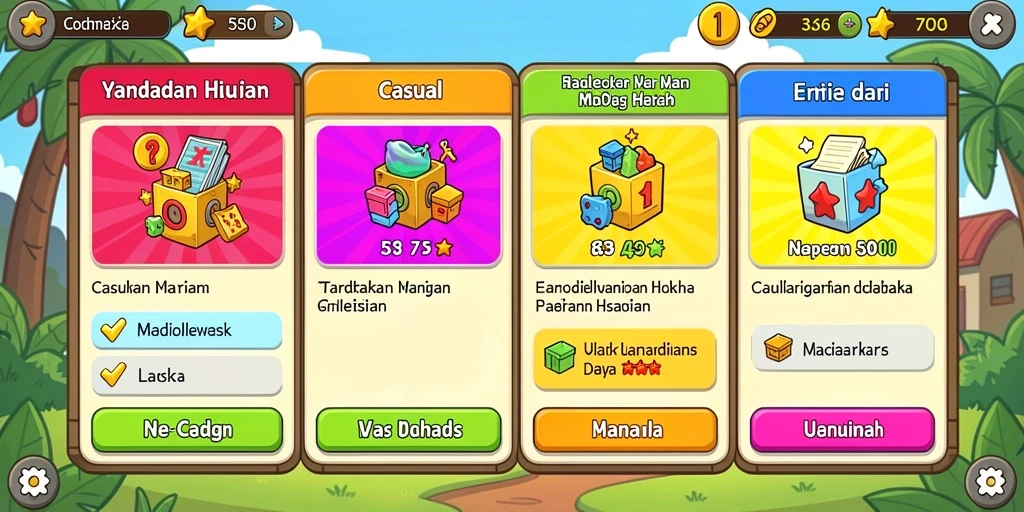 Tantangan level baru yang menunggu untuk dijelajahi.