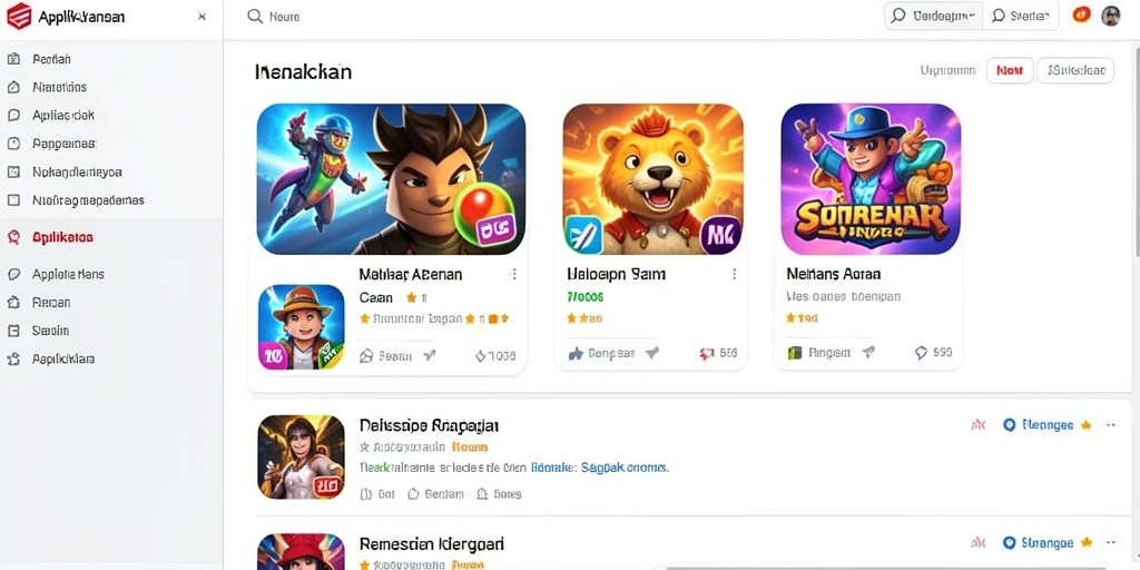 Beragam tema permainan yang tersedia.